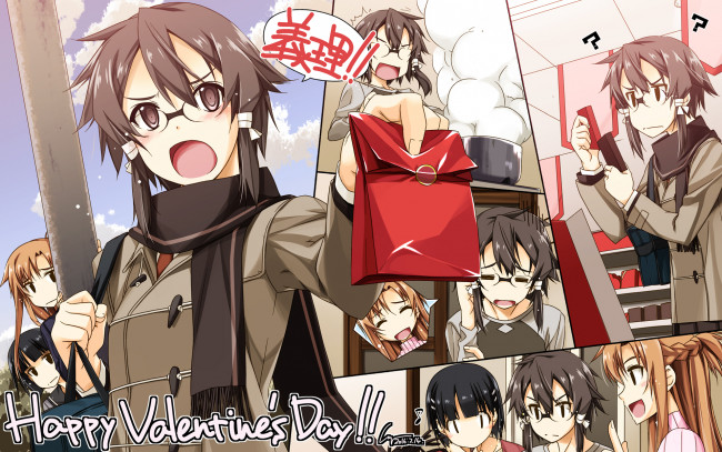 Обои картинки фото аниме, sword art online, sao, shinon, kirigaya, suguha, yuuki, asuna