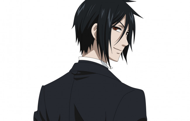 Обои картинки фото аниме, kuroshitsuji, sebastian, michaelis