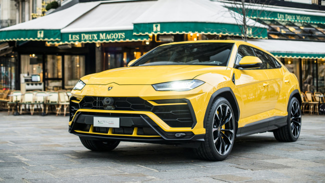 Обои картинки фото lamborghini urus 2019, автомобили, lamborghini, жёлтый, 2019, urus