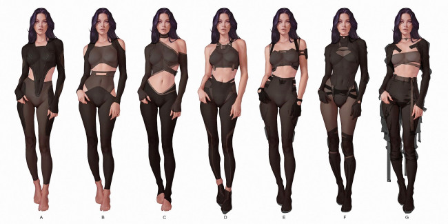 Обои картинки фото рисованное, люди, девушка, костюмы