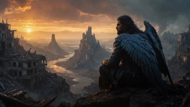 Обои картинки фото фэнтези, ангелы, нейросети, графика, нейроарт, ai, art, нейронные, сети, рисунки, нейро, искусство, нейрографика, graphics, neuroart, neural, networks, drawings, neuro, neurography