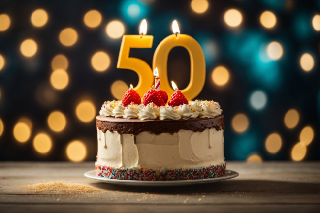 Обои картинки фото праздничные, день рождения, торт, свечи, цифра