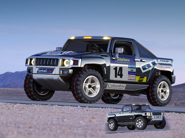 Обои картинки фото hummer, h3t, автомобили
