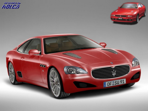 Обои картинки фото maserati, shamal, автомобили, виртуальный, тюнинг