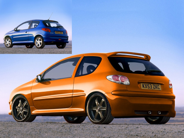 Обои картинки фото peugeot, 206, автомобили
