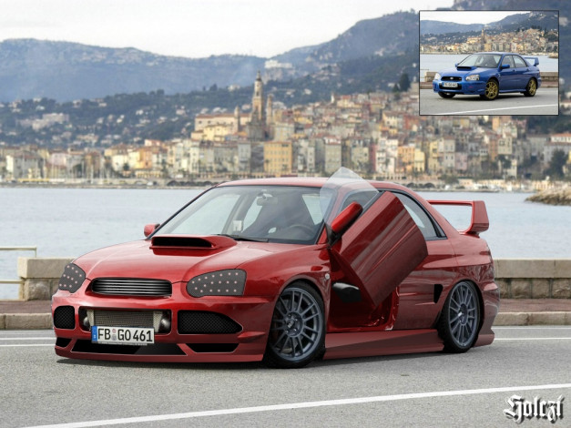 Обои картинки фото subaru, impreza, автомобили