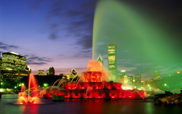 обоя города, фонтаны