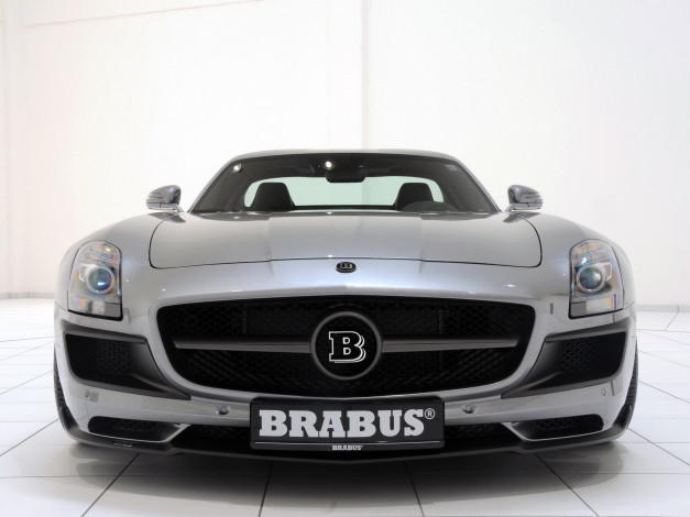 Обои картинки фото автомобили, brabus, sls, amg, gullwing, doors