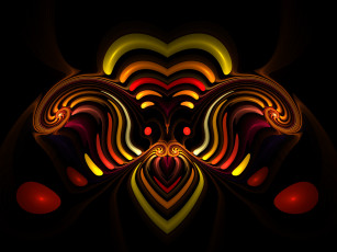 Картинка 3д графика fractal фракталы цвета фон узор