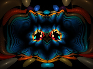 Картинка 3д графика fractal фракталы цвета фон узор