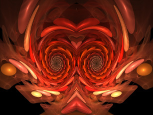 Картинка 3д графика fractal фракталы цвета узор фон