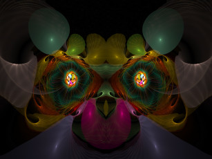 Картинка 3д графика fractal фракталы узор фон цвета