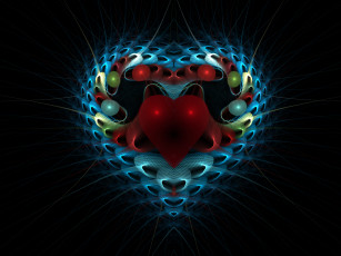 Картинка 3д графика fractal фракталы узор фон цвета