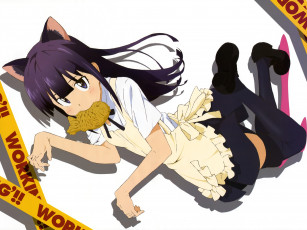 Картинка аниме working девушка