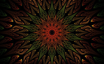 Картинка 3д графика fractal фракталы черный фон узоры