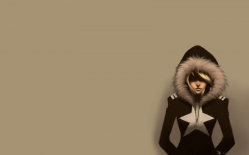 Картинка фэнтези девушки наушники блондинка девушка мех капюшон