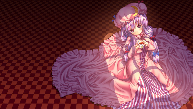 Обои картинки фото touhou, аниме, patchouli, knowledge