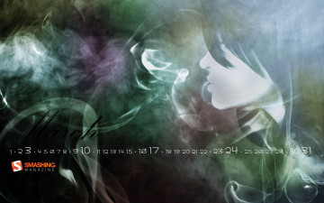 Картинка календари рисованные векторная графика профиль дым