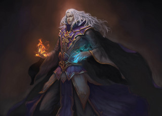 Картинка фэнтези маги +волшебники магия колдун фон парень арт