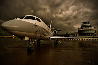 Картинка авиация авиационный+пейзаж креатив площадка самолет аэродром