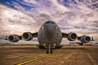 Картинка авиация авиационный+пейзаж креатив самолет аэродром площадка