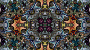 Картинка 3д+графика фракталы+ fractal узор фон цвета