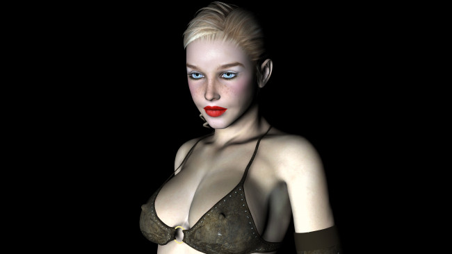 Обои картинки фото 3д графика, люди , people, фон, взгляд, девушка