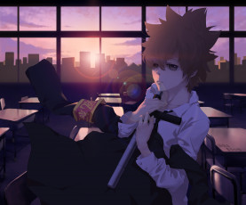 Картинка аниме katekyo+hitman+reborn учитель мафиози реборн