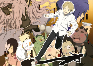 Картинка аниме natsume+yuujinchou тетрадь дружбы мяко сенсей нацуме