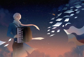 Картинка аниме hetalia +axis+powers russia mr cloud axis powers