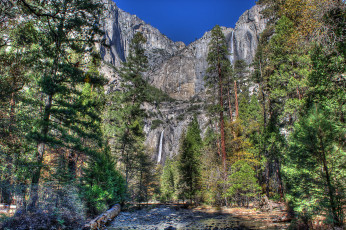 Картинка природа водопады горы лес река