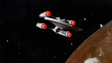 Картинка космос арт космический корабль полет вселенная планета