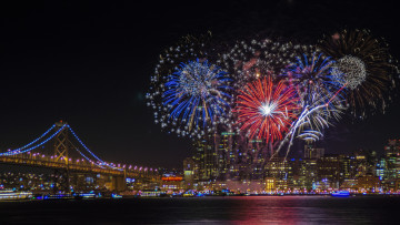 Картинка разное салюты +фейерверки ночь фейерверк