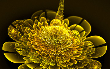 Картинка 3д+графика цветы+ flowers фрактальный цветок фон абстракция