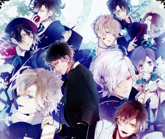 Обои картинки фото аниме, diabolik lovers, братья, вампиры