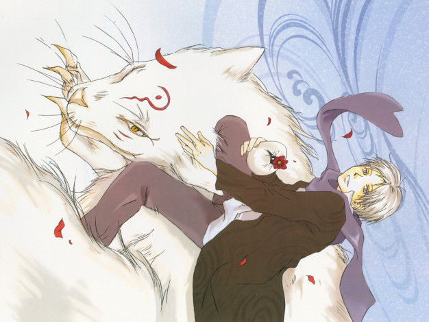 Обои картинки фото аниме, natsume yuujinchou, мяко, сенсей, нацуме