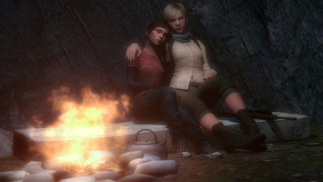 Обои картинки фото 3д графика, фантазия , fantasy, фон, взгляд, девушки