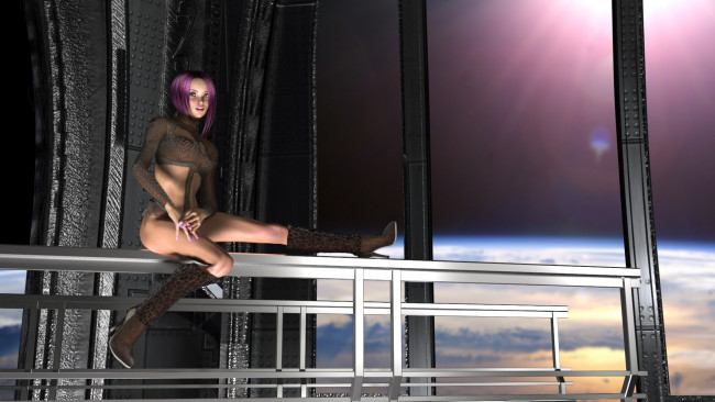 Обои картинки фото 3д графика, люди , people, фон, взгляд, девушка