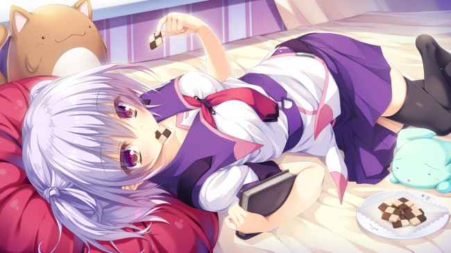 Обои картинки фото аниме, unknown,  другое, девушка, взгляд, фон