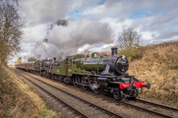 Картинка техника паровозы рельсы паровоз