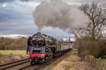 Картинка техника паровозы рельсы паровоз