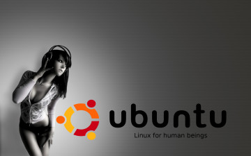 Картинка компьютеры ubuntu+linux фон логотип