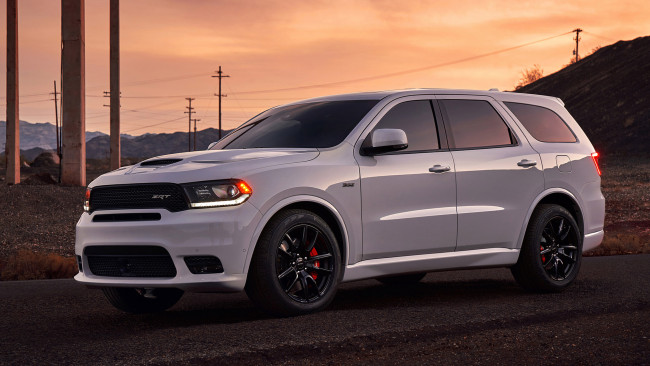 Обои картинки фото dodge durango srt 2018, автомобили, dodge, внедорожник, белый, 2018, srt, durango