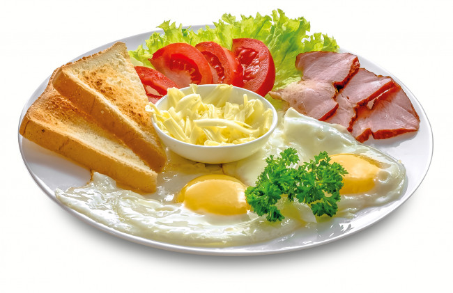 Обои картинки фото еда, разное, яичнья, томаты, помидоры