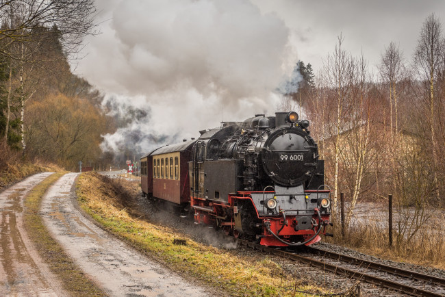 Обои картинки фото техника, паровозы, рельсы, паровоз