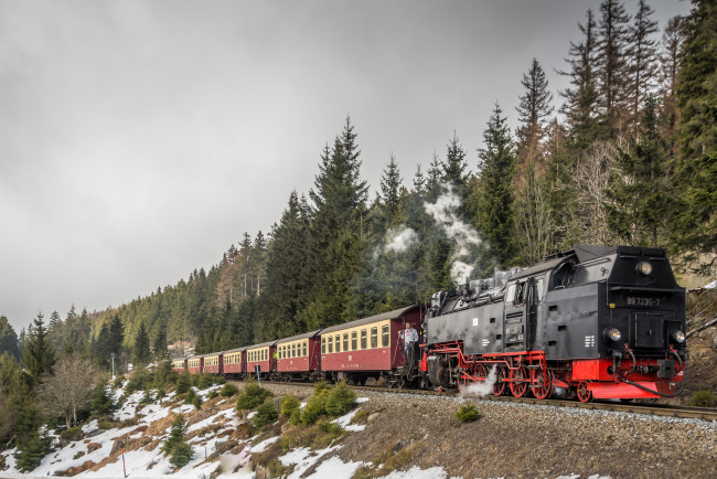 Обои картинки фото техника, паровозы, рельсы, паровоз