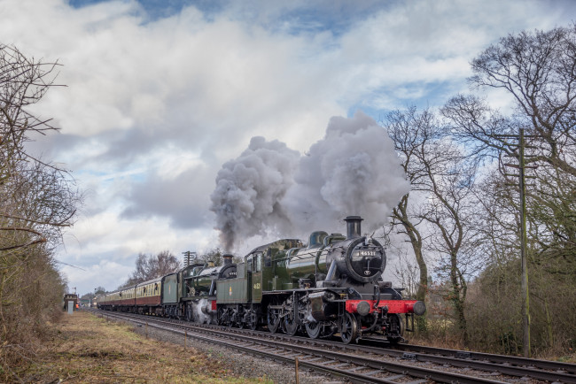 Обои картинки фото техника, паровозы, рельсы, паровоз