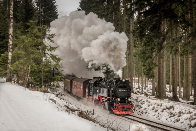 Обои картинки фото техника, паровозы, рельсы, паровоз
