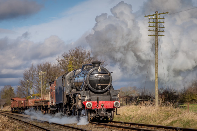 Обои картинки фото техника, паровозы, рельсы, паровоз
