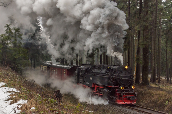 Обои картинки фото техника, паровозы, рельсы, паровоз